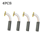 Set of 4 Carbon Brushes for Siemens Carbon Gold Tone Metal (36x12.5x5 mm)