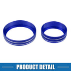 3pcs AC Mode Switch Knob Ring Cover for Nissan Rogue (2021–2022) Blue