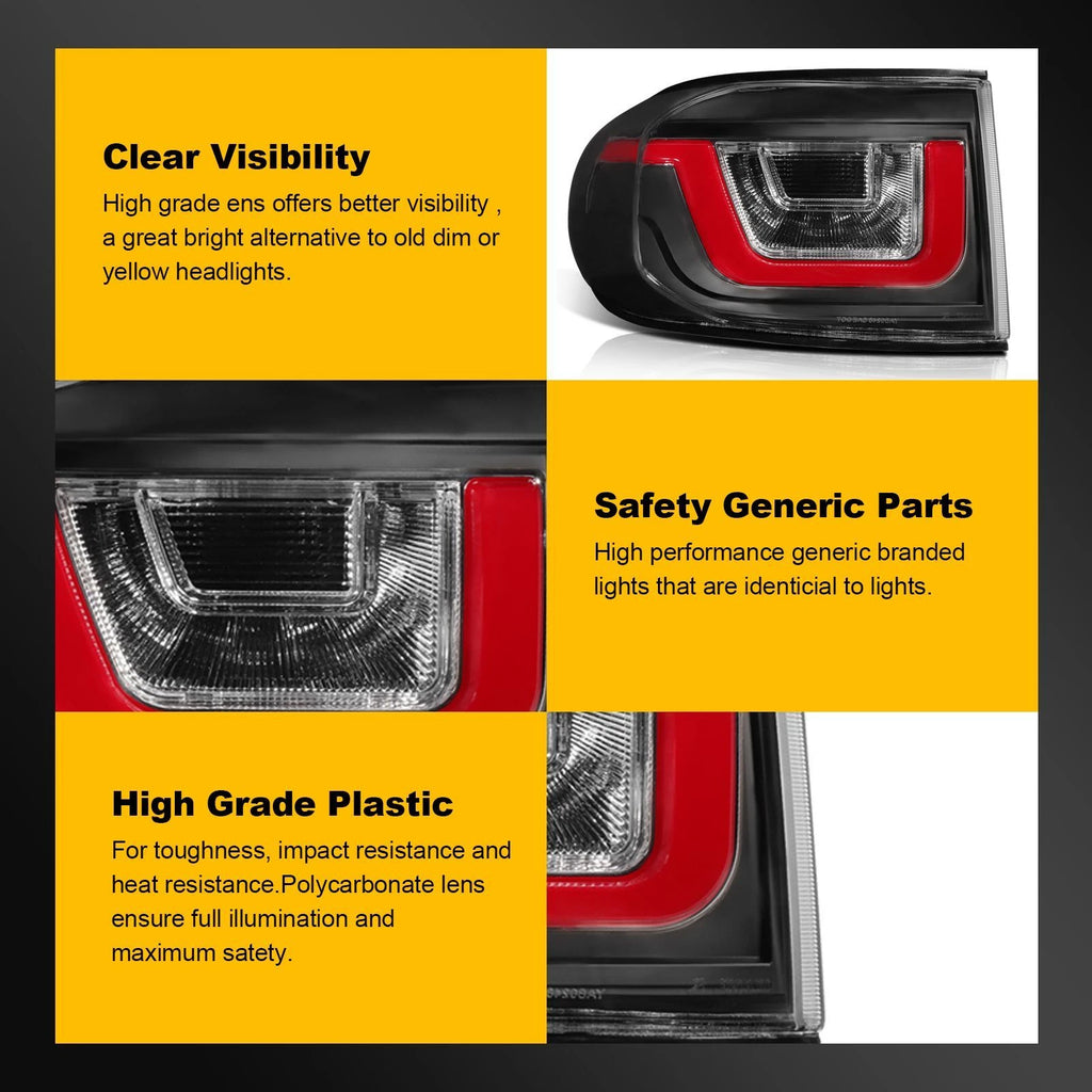 LED Tail Lights Pair for Toyota FJ Cruiser (2007–2015) Rear Replacement