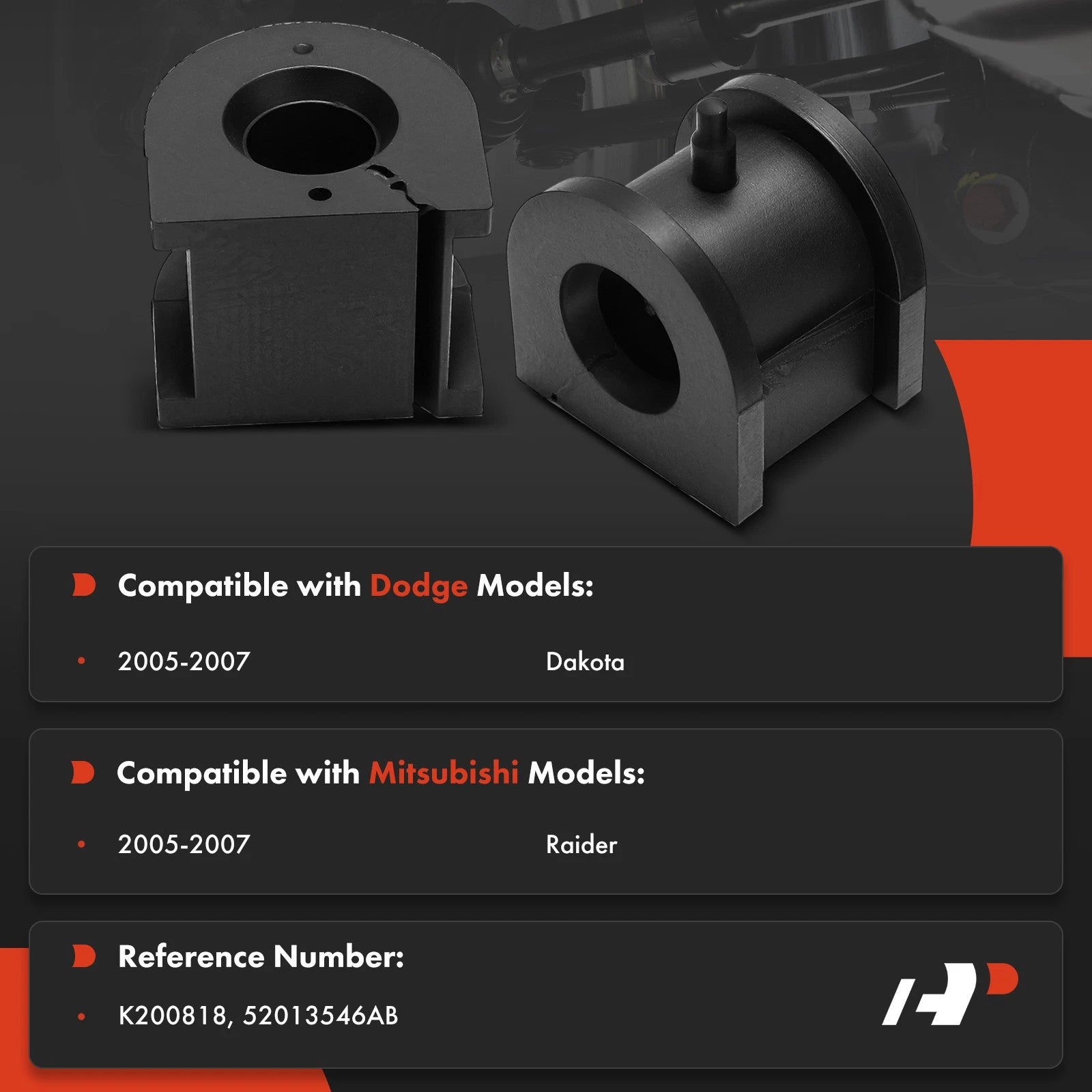 2X Rear Stabilizer Bar Bushing for Dodge Dakota