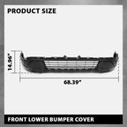 Front Lower Bumper Cover for Ford Explorer (2018–2019) Textured Black