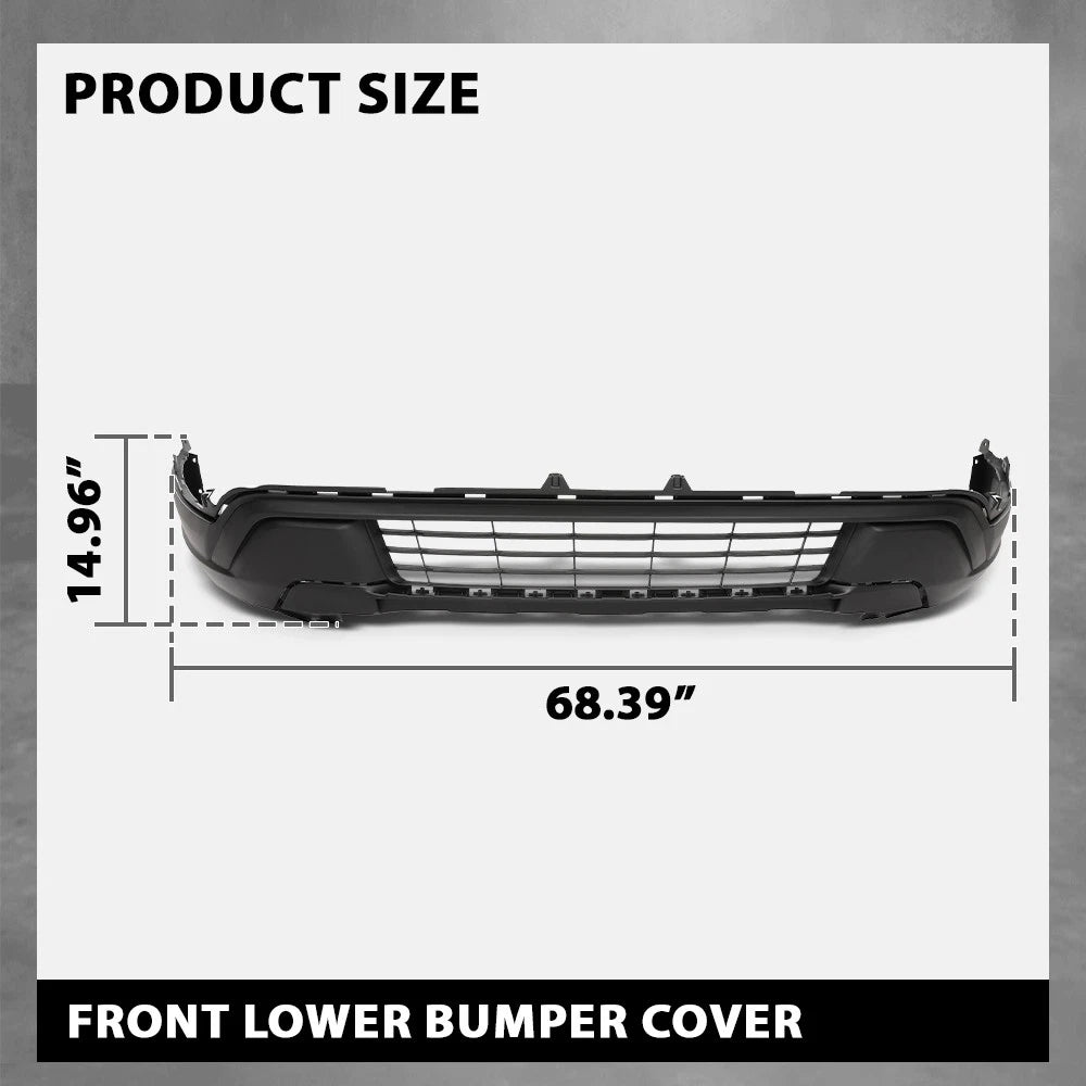 Front Lower Bumper Cover for Ford Explorer (2018–2019) Textured Black
