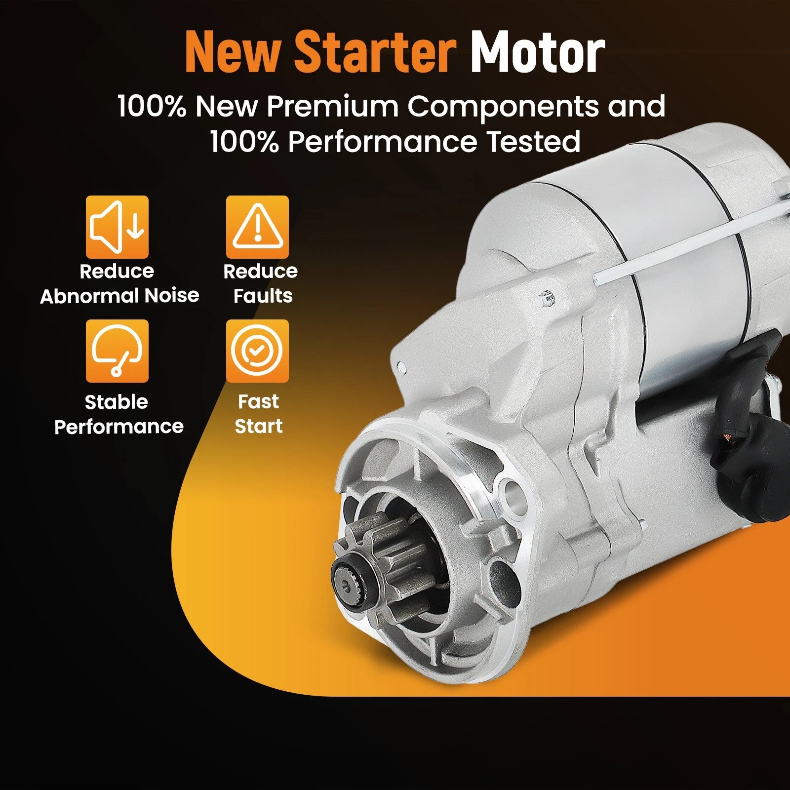 Starter for Kubota L2850 L2250DT L2250F L3600DT L3650DT