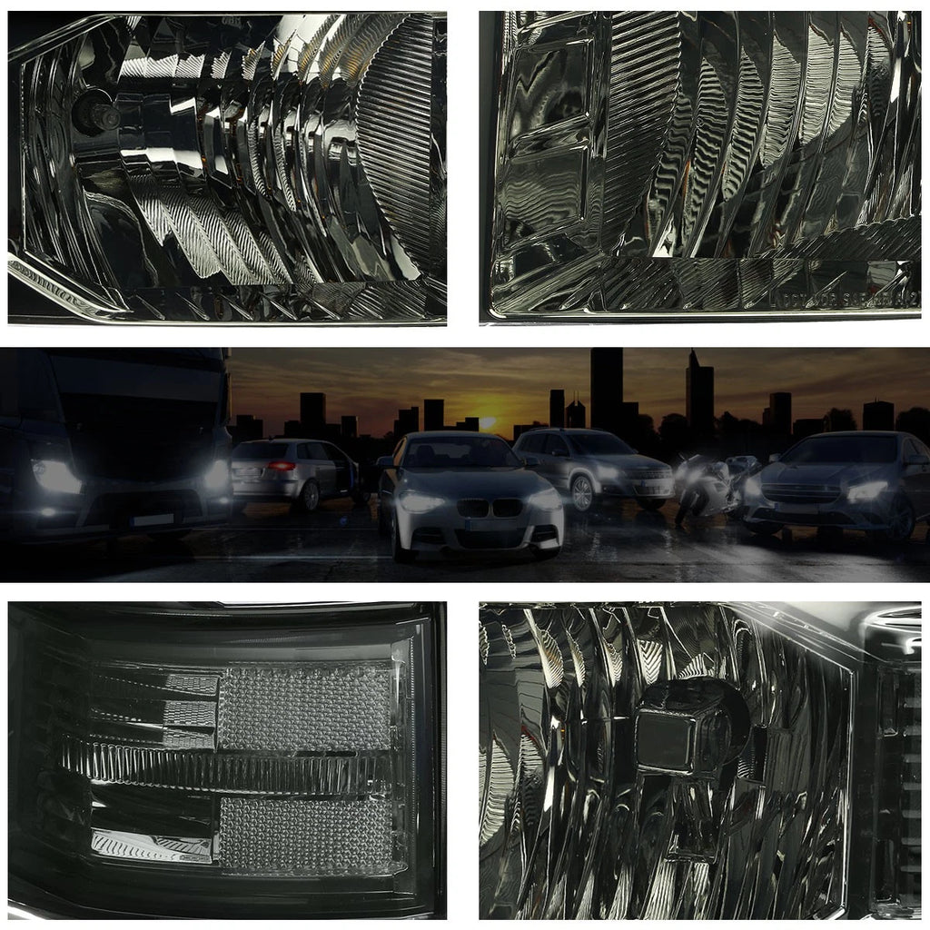 Smoked Lens Clear Corner Headlight for Chevy Silverado (2014–2015)