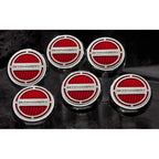 Chrome Cap Covers with Yellow CF Inlay for Chevrolet Corvette Z06 (2014–2019)