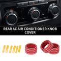 Set of 3 Rear AC Heat Temp Climate Switch Knob Covers for Dodge Durango (2011–2020) Red