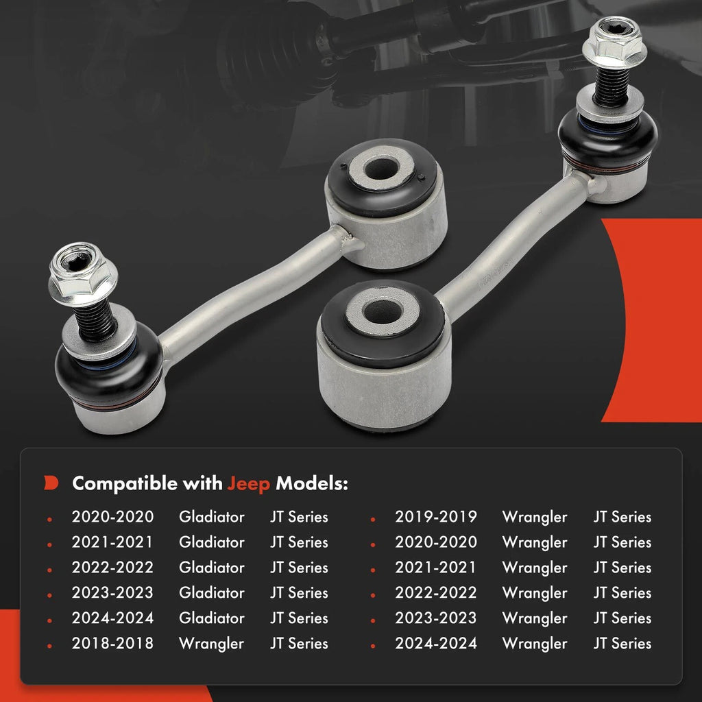 2X Front Sway Bar Link for Jeep JL Wrangler (2018–2024) JT Gladiator (2020–2024)