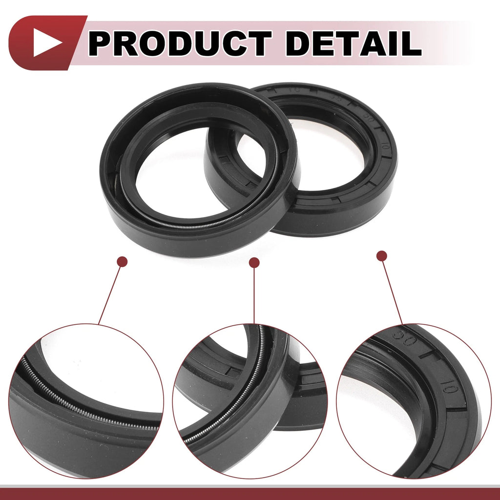 Set of 5 Rotary Shaft Oil Seals for Various Models (35x50x10mm, Nitrile)