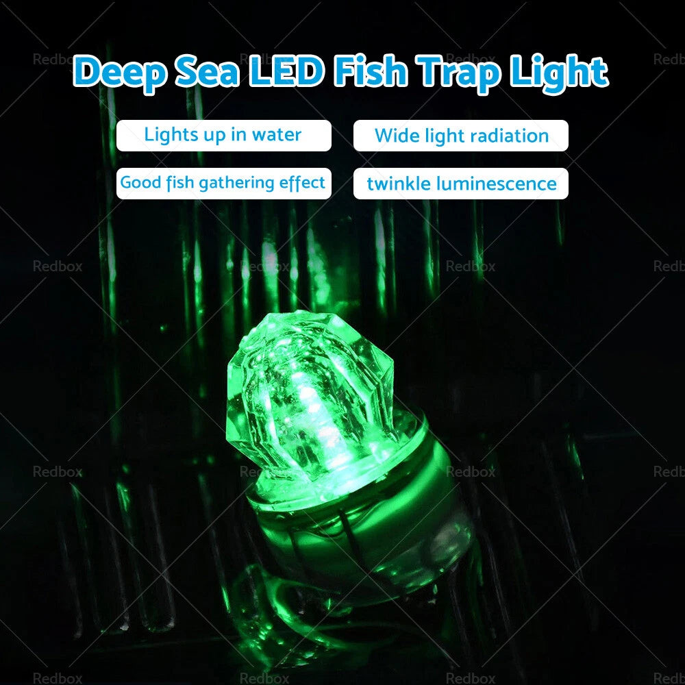 10X LED Fishing Light Deep Drop Underwater Squid Strobe Bait Lure Lamp