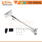 Single Trumpet Air Horn Kit for Train Semi Truck Boat (Chrome Silver)
