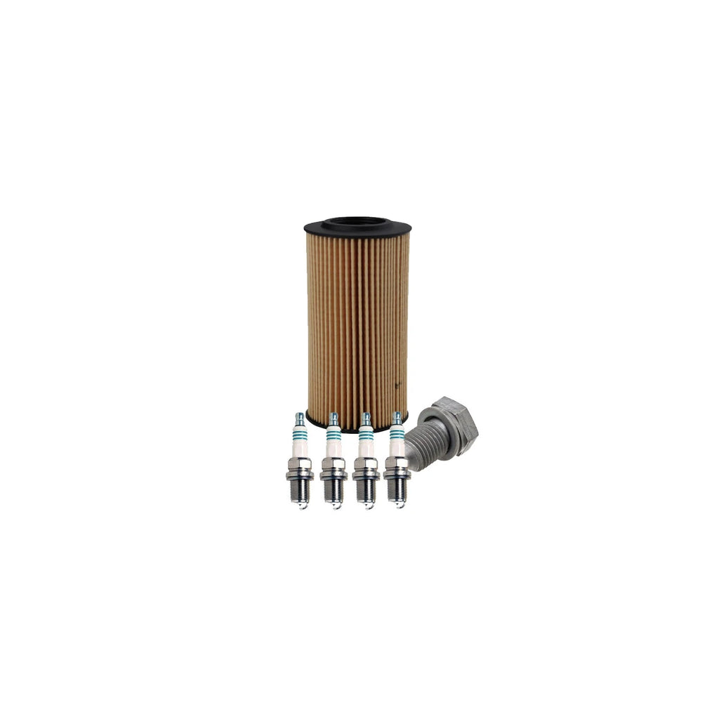 Wix Engine Oil Filter & Denso Iridium Spark Plugs Kit for Audi A4 Quattro