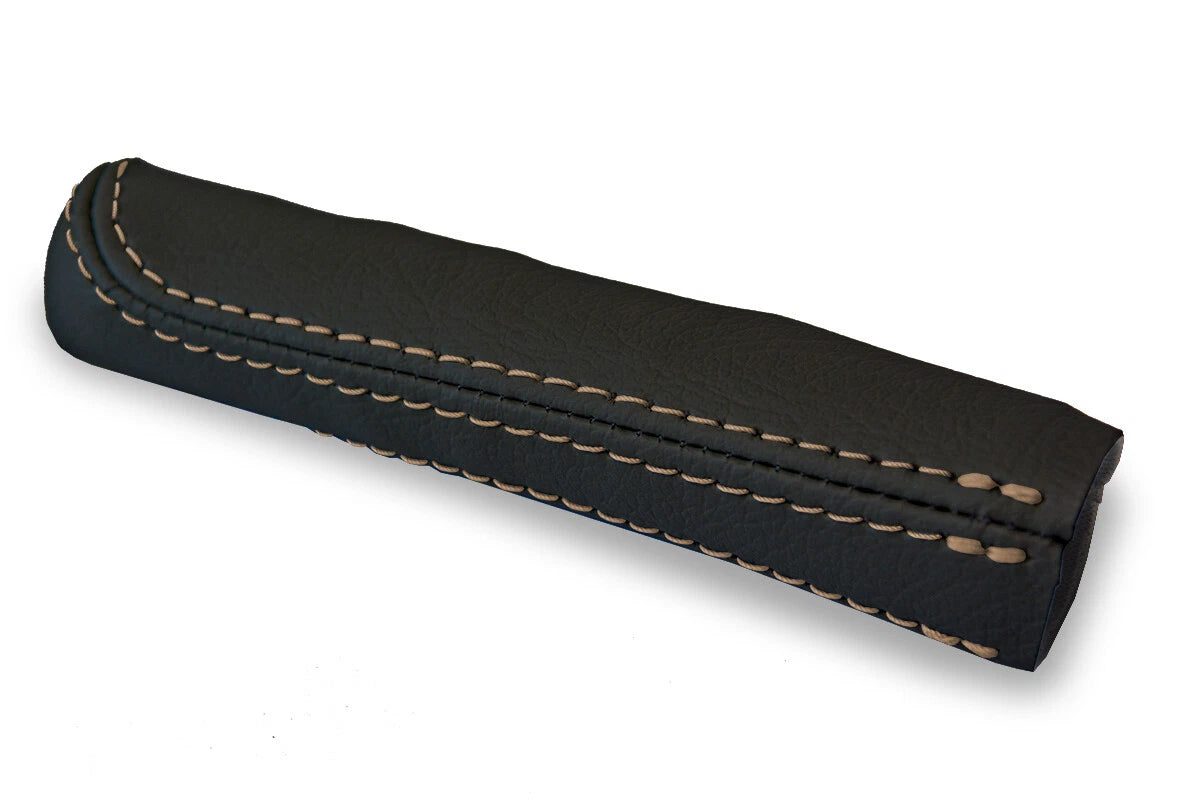 Leather E Brake Boot Cover for BMW E30 (1984–1991) Black Beige Stitch