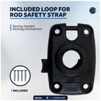 Fishing Rod Holder Deck Mount Base for Kayak (Spring Locking Mechanism)