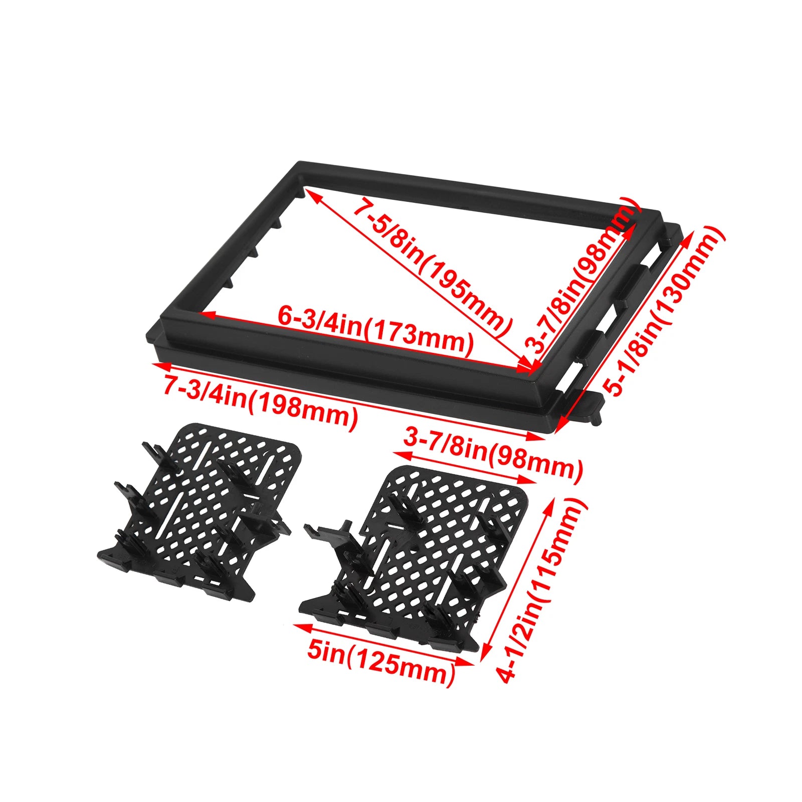 Double Din Dash Kit with Harness for Ford F250/F350/F450/F550 (2005–2016)
