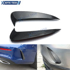 Carbon Fiber ABS Rear Bumper Side Vent Insert Canard for Benz C-Class (2017–2021)