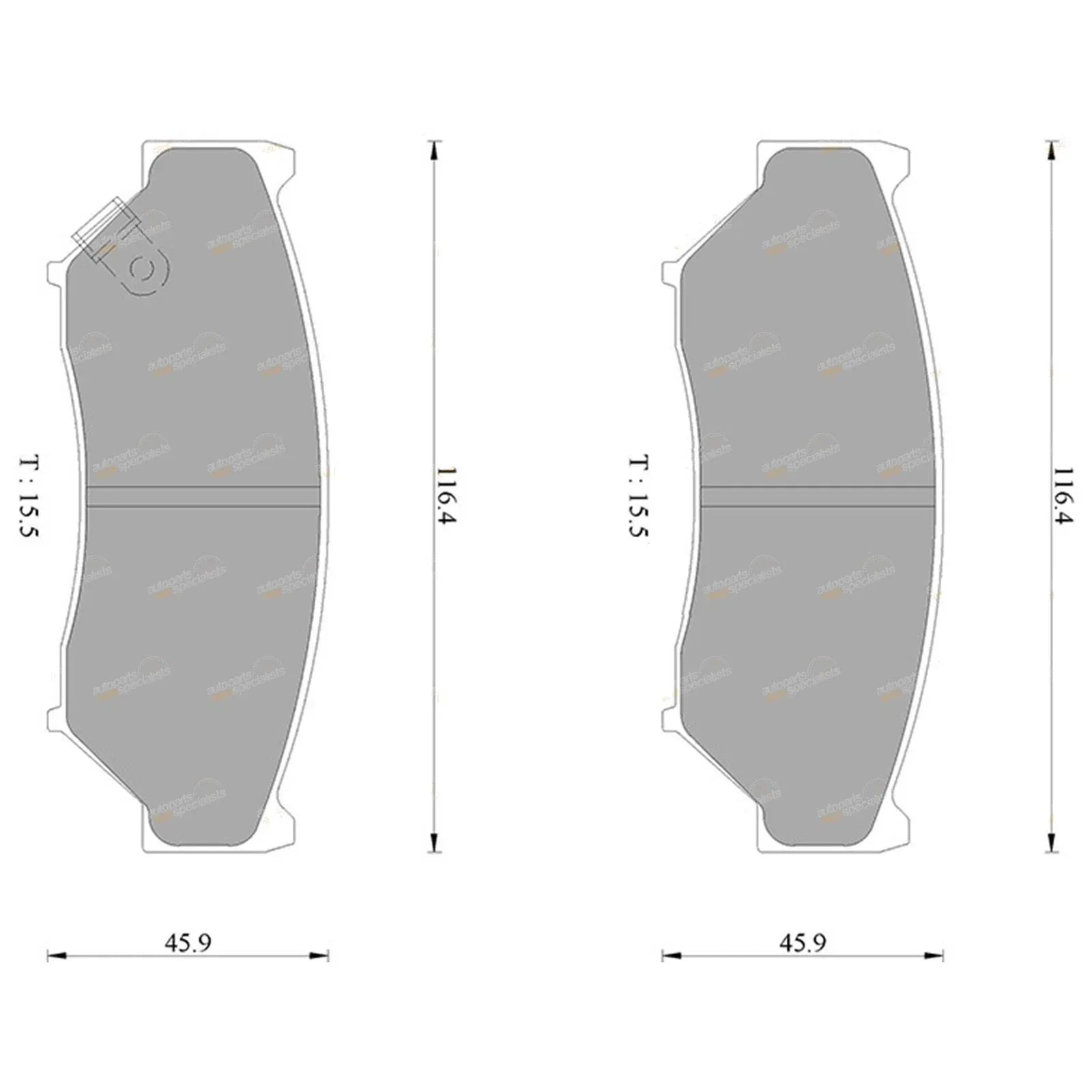 Tora Front Disc Brake Pad Set for Suzuki Vitara (1991 - 1998)