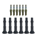 Set of 6 Spark Plugs & Ignition Coil Boots for Mercedes W203 W204 W211 W251