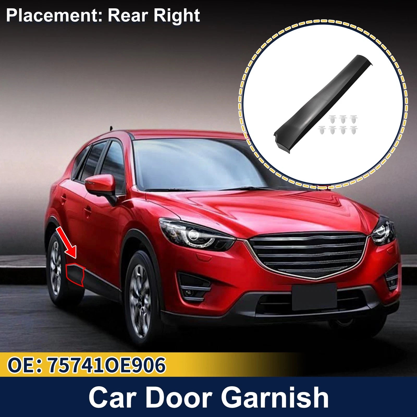 Door Side Lower Trim Garnish No. 75741OE906 for Toyota Highlander 