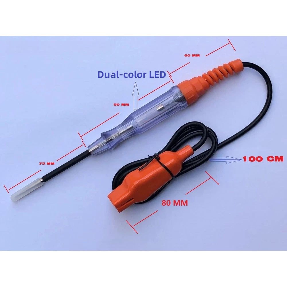 6-24V Automotive Circuit Tester with Dual Color LED and 140" Cord