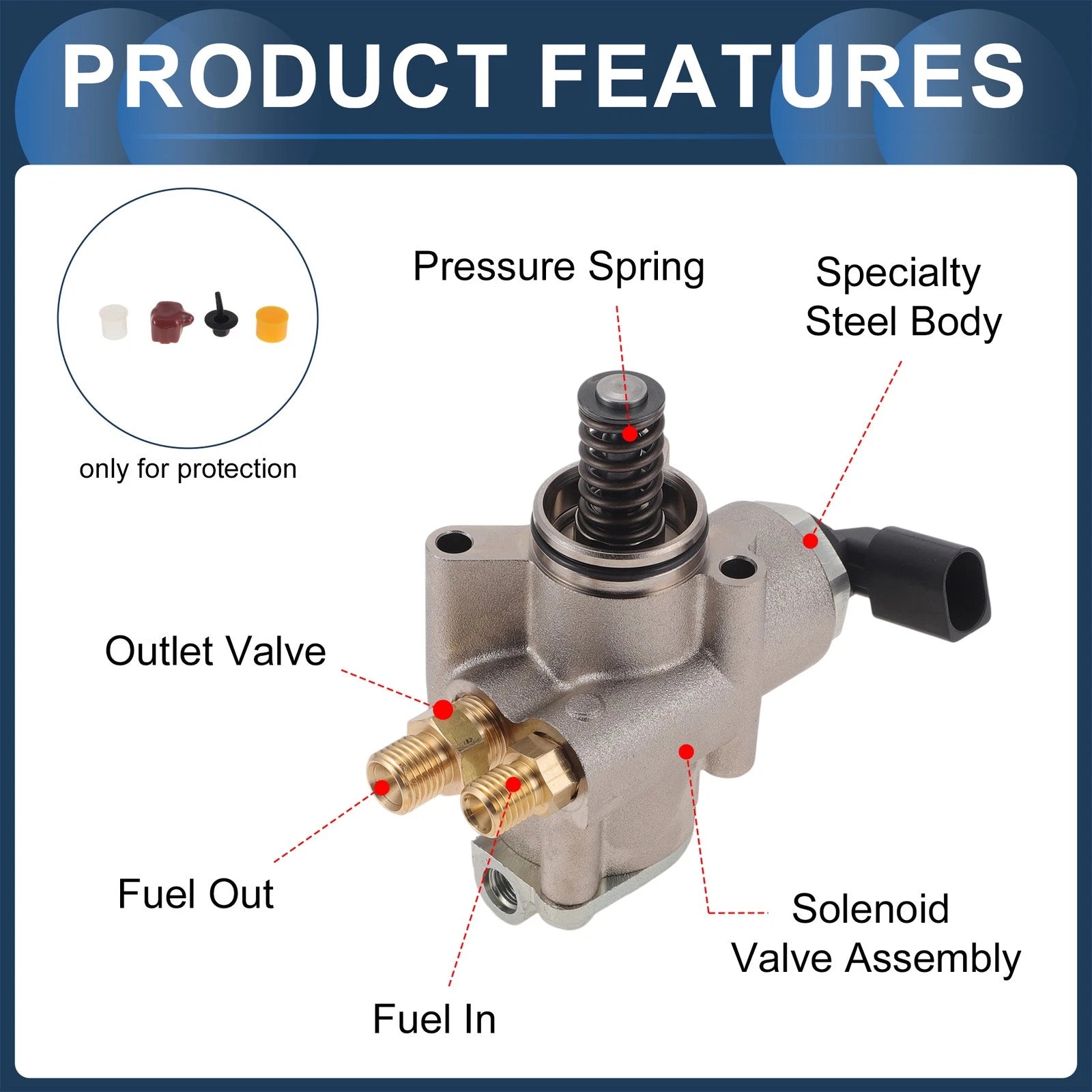 High Pressure Fuel Pump for Audi A6 Quattro RS4 (2007–2009) No. 079127026C