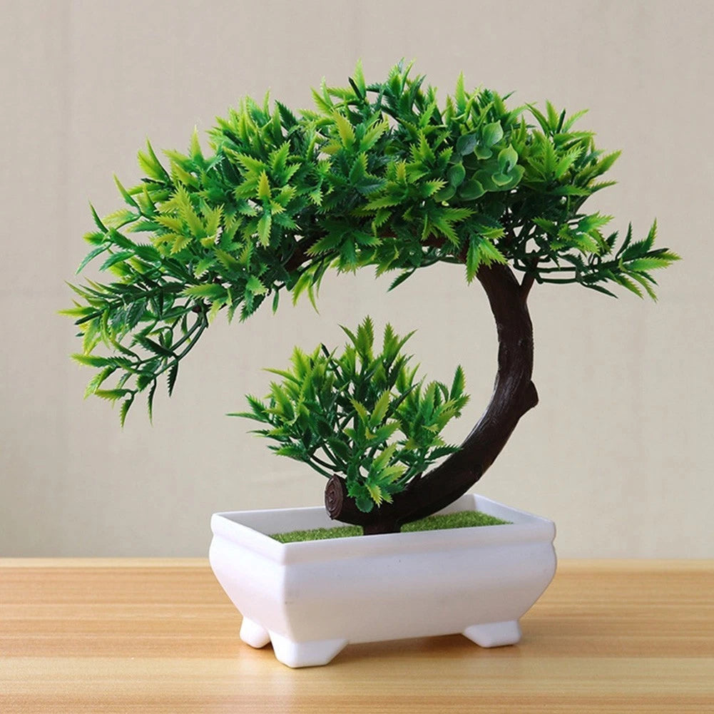 Faux Plant 19cm Potted for Living Room Desk Shelf