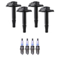 Set of 4 Ignition Coils & Denso Iridium Spark Plugs for A4 Quattro Jetta (1996–2006)