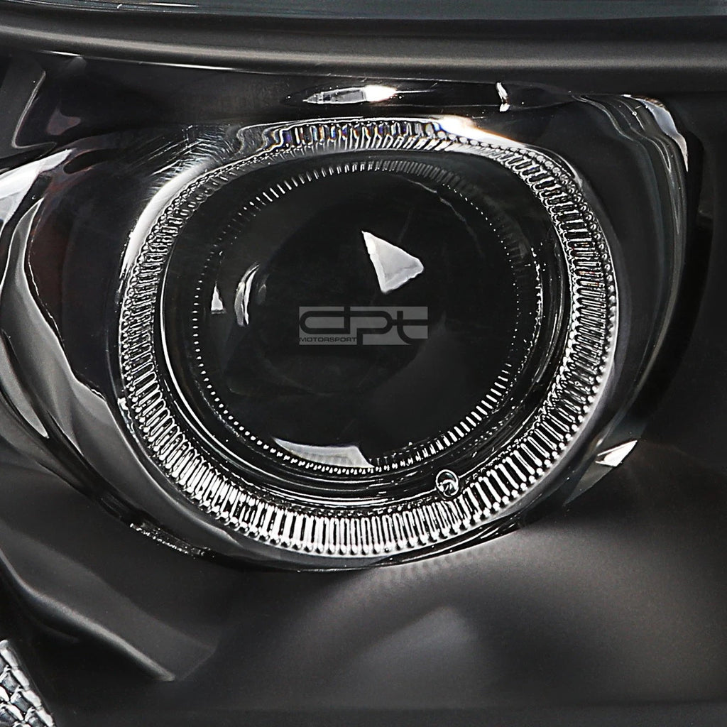 Pair of Projector Headlights for Honda Accord (2013–2015) - Black Housing, Amber Corner
