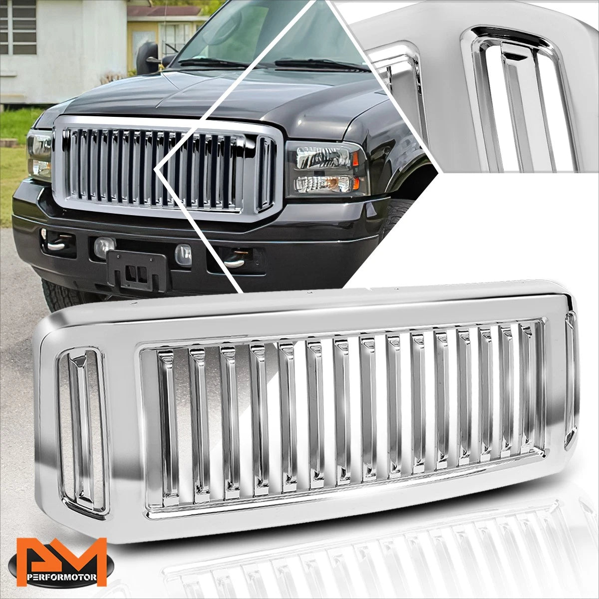 Front Bumper Grille Frame Chrome for Ford F250-F550 SD (2005–2007)