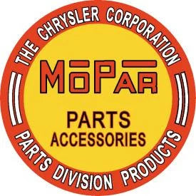 Mopar Round Sign Tag Plate for Chrysler (Metal Tin)