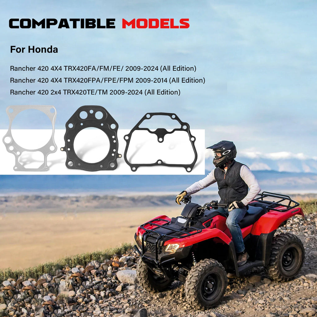 Cylinder Gasket Kit for Honda Rancher 420 TRX420 (2007–2024) 12315-HR0-F01