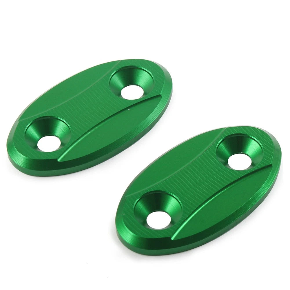2pcs Rearview Mirror Block Off Base Plates for BMW S1000RR (2009–2018) Green