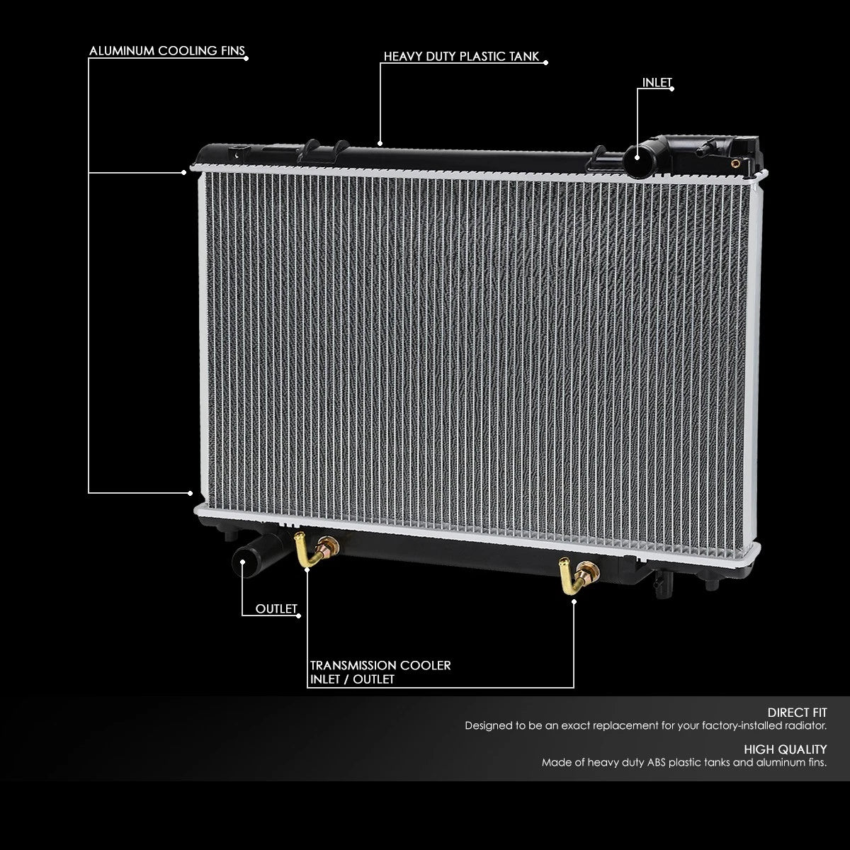 Aluminum Core Replacement Radiator for Toyota Previa 1991–1995 (DPI-1155)