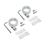2X 1-1/4" 32mm Chrome Handlebar Mount Clamp for Harley (Universal)