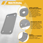 Gray Motorcycle Silicone License Plate Frame for Universal (Rustproof, 2-3)