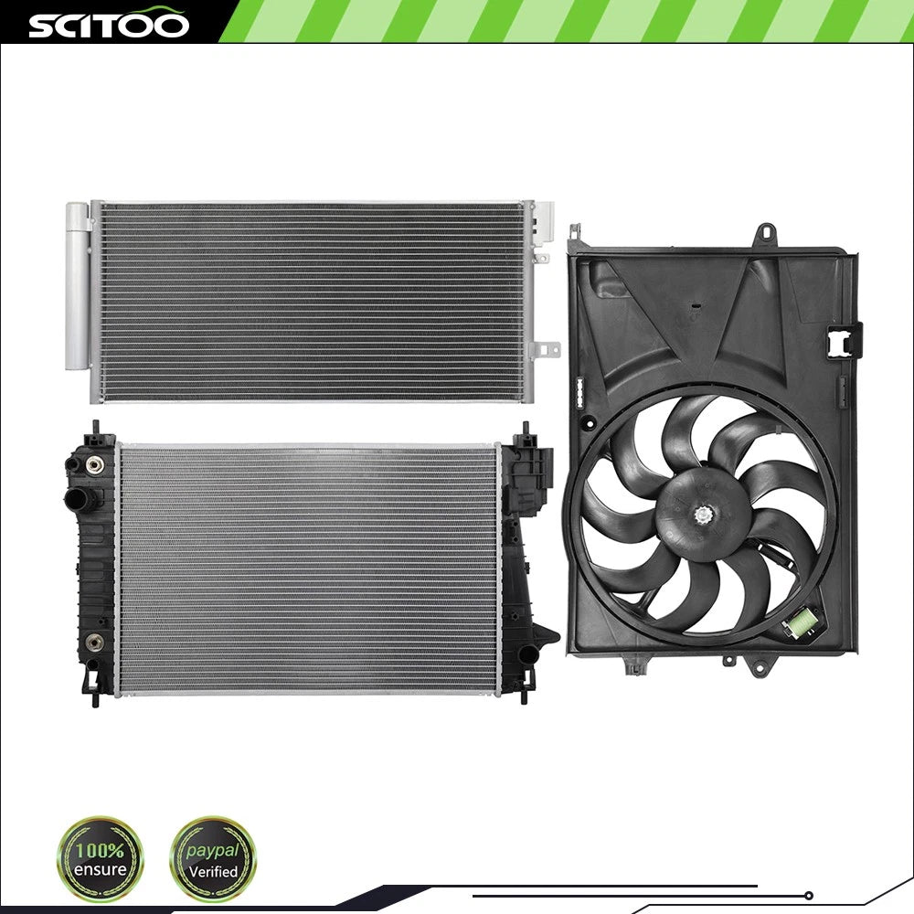 A/C Cooling Fan & Radiator & Condenser Kit for Chevrolet Sonic (2012–2020)