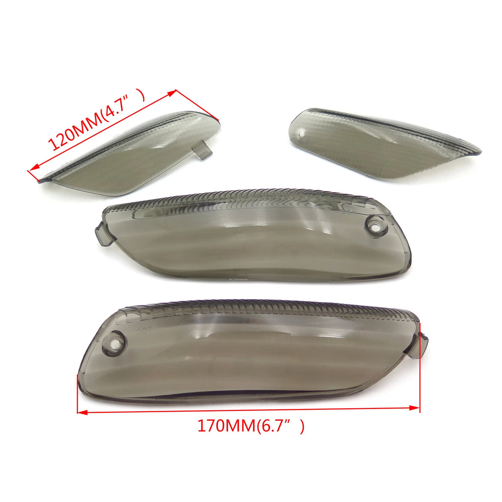 4X Smoked LED Tail Light Lenses for Aprilia RSVR Factory RSV1000 (2004–200)