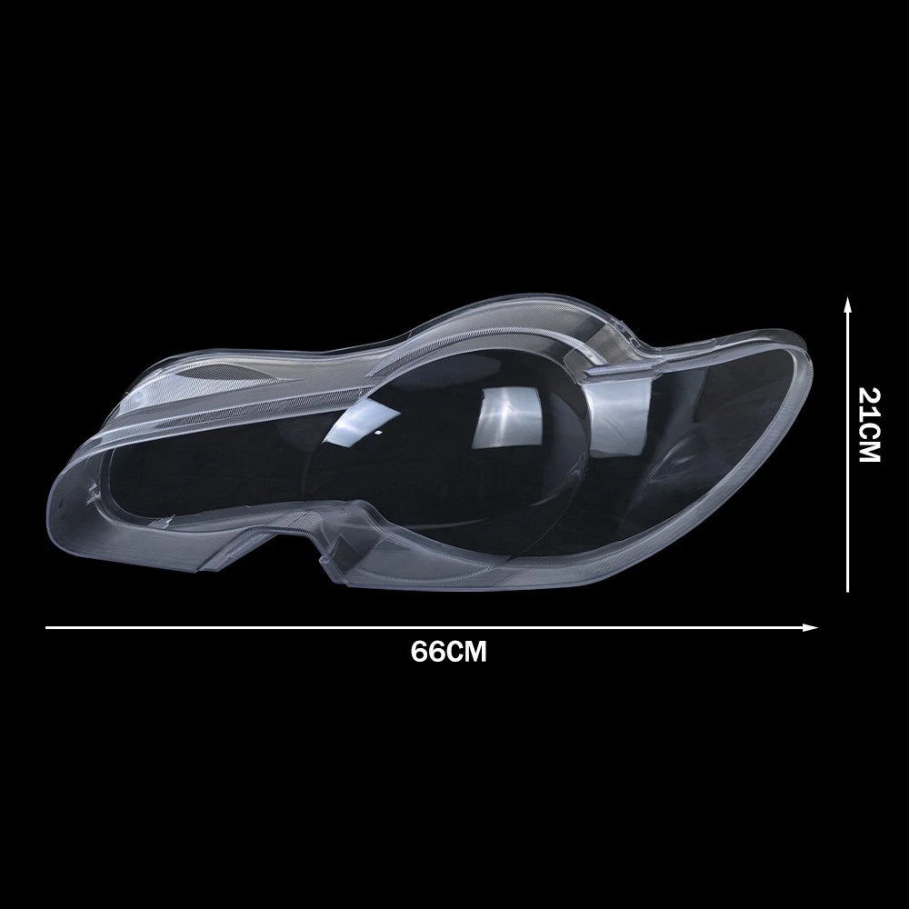 Pair of Headlight Lens Covers for Jaguar XF (2009–2011) LH & RH with Sealant Glue