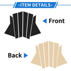 6 Pcs Door Pillar Window Trim for Hyundai Genesis G80 (2015–2022) Black
