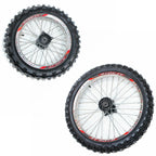15mm Silver Alloy Wheel Rim Tire for Dirt Bike (17 Inch Front, 14 Inch Rear)