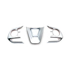 3 x Steering Wheel Trim Covers for Toyota Corolla (2019-2024) Matte Silver