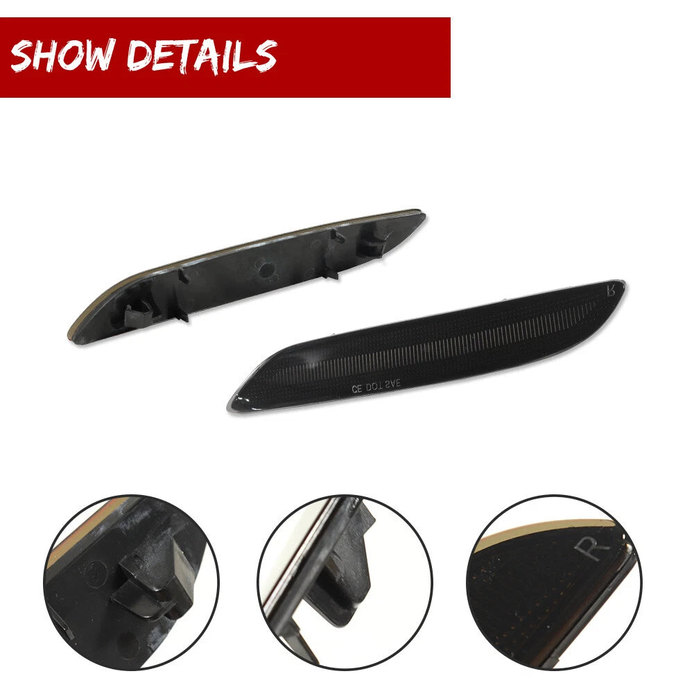 2X Smoked Rear Bumper Reflector Lights for Chrysler Pacifica Voyager (2017–2025)