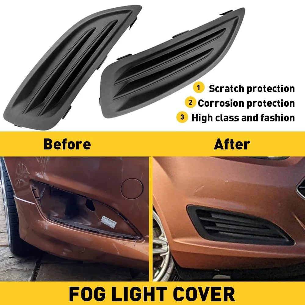 2X Fog Light Hole Covers D2BZ15266AA D2BZ15266BA for Ford Fiesta (H)
