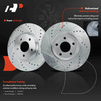 Front Drilled Brake Rotors for Chevrolet Malibu Cobalt HHR Pontiac G6 (2004–2012)