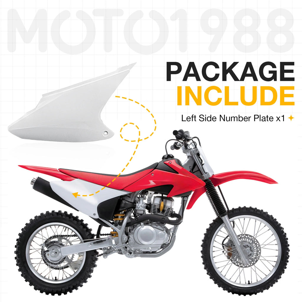 Left Side Number Plate for Honda CRF150F CRF230F (2003-2014)