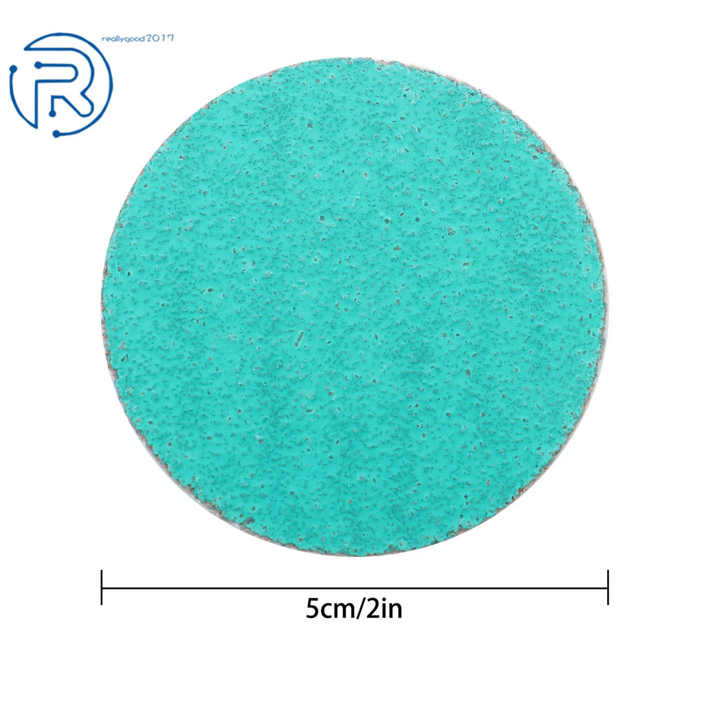 50 Pcs 2" Zirconia Sanding Discs 60 Grit Quick Change