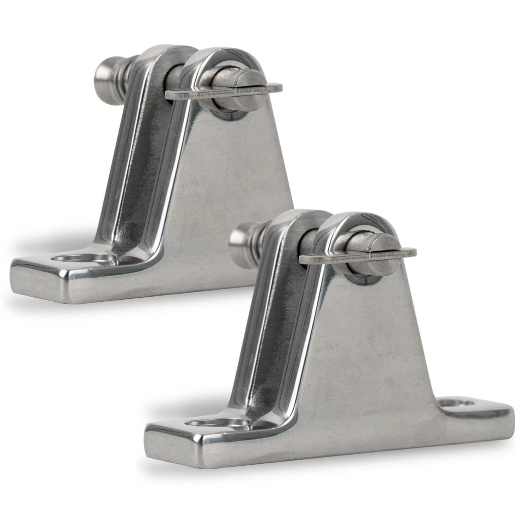 2X 90 Degree Deck Hinge w/Removable Pin for Bimini Top (Stainless Steel)