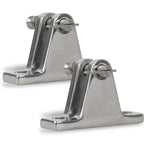 2X 90 Degree Deck Hinge w/Removable Pin for Bimini Top (Stainless Steel)