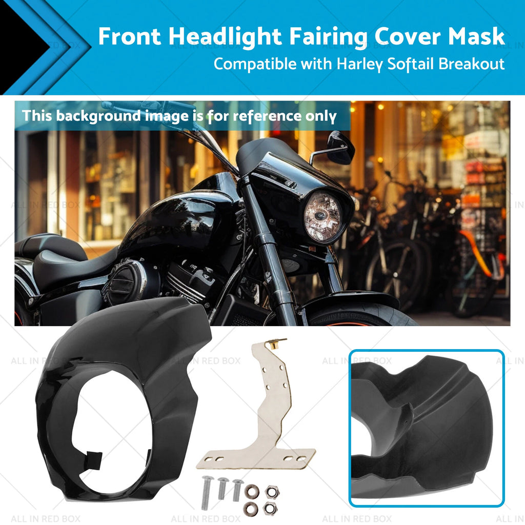Front Headlight Fairing Cover Mask for Harley Softail Breakout (2018–2023)