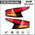 Set of 2 Outer Tail Light Assemblies Chrome for Nissan Altima (2019–2020)