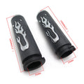 Flame Angry Fire Handlebar Grips for Harley Suzuki 1" 25mm
